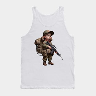 The Little Girl and a Toy Gun Tank Top